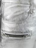 metallic skinny leather pants 
