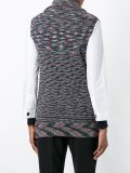 static effect zipped cardigan