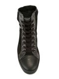 panelled hi-top sneakers