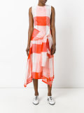checked tie-fastening dress 