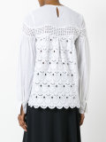 scalloped hem blouse