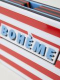 'Le Bohème'条纹手拿包