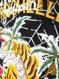 tiger embroidered drawstring backpack