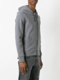 zip-front hooded sweatshirt