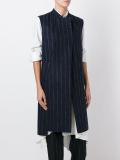 pinstripe sleeveless coat