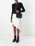 ribbed trim shoulder bag