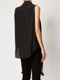 drawstring sleeveless blouse