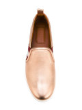 stripe detail metallic sneakers