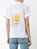 short-sleeve Thank You button-down shirt