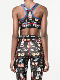 printed sports crop top