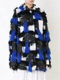 oversized patched tassel shirt