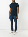 contrast neck polo shirt
