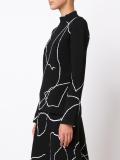 jacquard mock neck sweatshirt