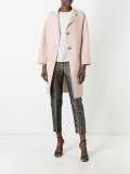 geometric pattern cropped trousers
