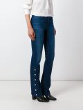 buttoned bootcut jeans