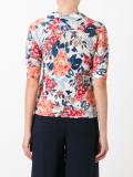floral pattern knitted top