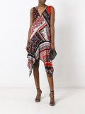 paisley patterned flared dress
