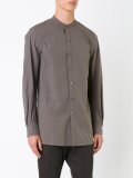 band collar shirt