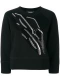 Tiger Flash cropped sequin sweatshirt