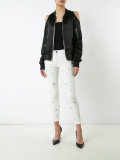 star print skinny trousers