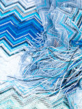 zigzag fringed scarf