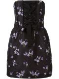 lace front floral print dress