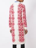 geometric pattern long cardigan