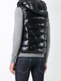 hooded zipped gilet