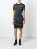 trompe l'oeil logo T-shirt dress