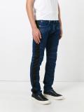 contrasting sides slim-fit jeans