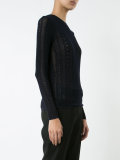 lace stitch lined jumper