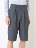 checked tailored shorts