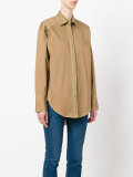 contrast stitch button-up shirt