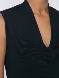 v neck knit blouse