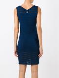 ribbed detail fitted dress 