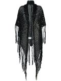 fishnet fringed shawl