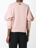 ruffled sleeves sweatshirt