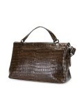 textured flap closure tote bag