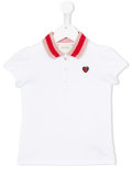 embroidered heart polo shirt