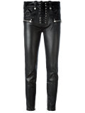 drawstring leather trousers 