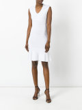 frill-hem fitted dress