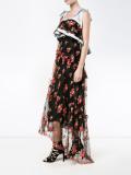 sleeveless floral embroidered dress