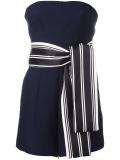 belted strapless blouse