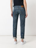 floral paint cropped jeans