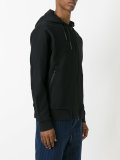 drawstrings zipped hoodie