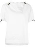 drawstring poplin top