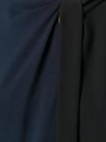 colour block asymmetric hem blouse