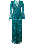 velvet deep V-neck gown
