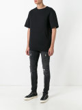 distressed biker jeans