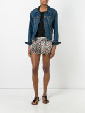 zig zag pleated shorts